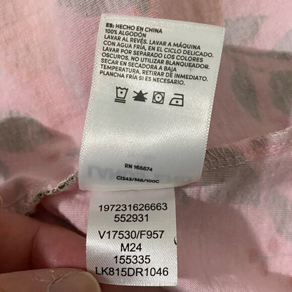 Lands End Girls Dress XL Pink Fruit Print Oranges Florida Vibes Vacation Spring - Picture 7 of 7